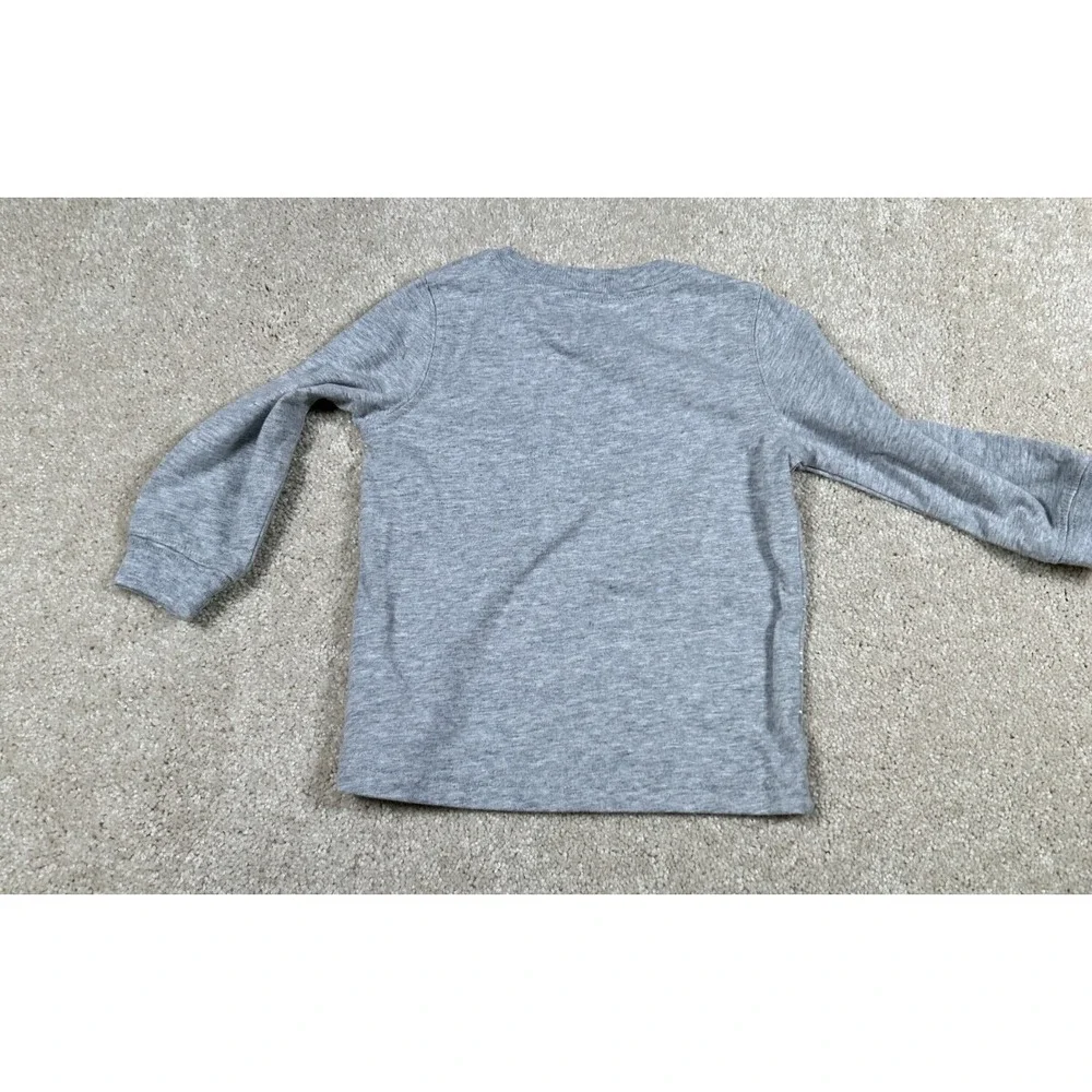 Carter'S Size 12 Month Grey Winter Long Sleeve Tshirt Snowman Lights Christmas